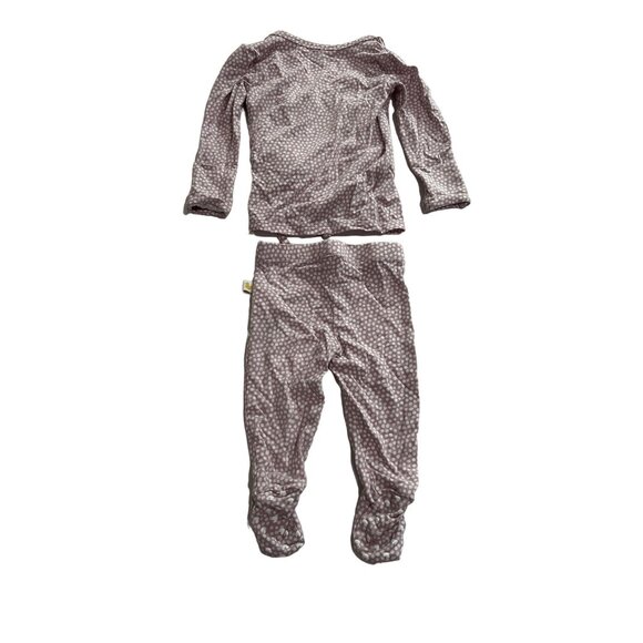 PARZ by Posh Peanut Two Piece Kimono Set in Purple White - Picture 2 of 3